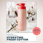 Luna Daily Hydrating Everywhere Wash | Gentle Feminine Body Wash for Sensitive Skin | Ph Balance Daily Cleanser with Coconut & Lactic Acid Prebiotics | Fresh Cotton Scent | 13.5 oz (400ml)