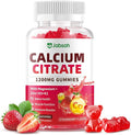 Calcium Citrate Gummies 1200mg, High Absorption Calcium Supplements with Vitamin D3, K2, Magnesium, Zinc for Bone, Muscle & Immune Support, Calcium Gummies for Women & Men, Strawberry Flavor 60 Count