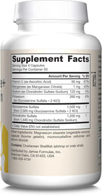 Jarrow Formulas Glucosamine + Chondroitin - 240 Capsules - Nutrient Support - Dietary Supplement for Joint Health - with Vitamin C & Manganese - 60 Servings