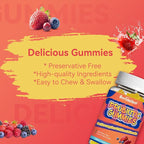 Probiotic Gummies for Digestive Health - 10 Billion CFU Bacillus Coagulans - Vegan & Non-GMO - Immune & Digestive Support for Men & Women - Strawberry & Mixed Berry Flavor, 60 Count