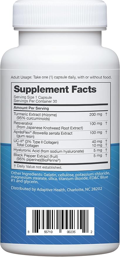 Instaflex Advanced Joint Support Nutritional Supplement Capsule with Doctor Formulated Joint Relief Supplement, Featuring UC-II Collagen & 5 Other Joint Discomfort Fighting Ingredients, 60 Ct