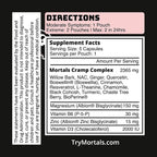 Mortals Cramp Crusher, Supports Bloating Relief for Women, Chasteberry, Magnesium Bisglycinate, Vitamin B6, Black Cohosh, Women's Hormone Balance Supplement, PMS Relief, (50 Capsules)