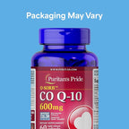 Puritan's Pride Coenzyme CoQ10 600mg, Dietary Supplement for Heart Health, Blood Pressure, Oral Gum Health, and Healthy Aging Support, 60 Day Supply, Rapid Release Softgels