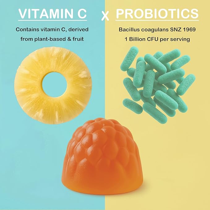 MATOP Pineapple Probiotic Gummies for Women – Sugar-Free, Vegan & Gluten-Free, Daily Wellness Support, 90 Gummies (30 Servings)