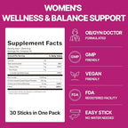 Balance Up Inositol 40:1 Myo & D-Chiro with Folate(Vitamin B9) & Choline – Hormone Balance & Reproductive Health Support for Women – Lemon Lime Stick Powder, 30 Servings