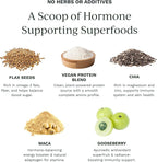 Hormone Balance Protein Powder – PMS & Perimenopause Relief for Cramps, Bloating & Mood Swings – Vegan Plant Based Superfood – 7 Servings