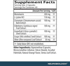 Neurobiologix Neuro-Immune Infection Control, Monolaurin & L Lysine with Elderberry, Olive Leaf, Cinnamon Bark & Grape Seed, Daily Immune Support for Men, Women & Kids, Gluten Free, 120 Capsules
