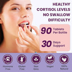 Cortisol Supplements for Women, 16 IN 1 Cortisol Detox for Women, with Magnesium, Ashwagandha, L-Theanine & Probiotics, Cortisol Reducer Manager for Hormone Balance, Mood & Digestion, 90 Tablets