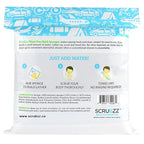 Scrubzz Disposable No Rinse Bathing Wipes - All-in-1 Single Use Shower Wipes, Simply Dampen, Lather, and Dry Without Shampoo or Rinsing (Unscented, 3-Pack)