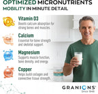 Granions Glucosamine Chondroitin MSM Powder 1,550mg – Joint Supplements for Men and Women - Chondrosteo, Hydrolyzed Marine Collagen Peptides, Essential Vitamins Glucosamine Complex – Wild Berry 9.9oz