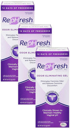 Rephresh Vaginal Gel 0.07oz with 4 Pre-filled Applicators (Pack of 3)