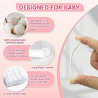 Baby Tongue Cleaner 96-Count, Newborn Oral Care Gauze Swabs – Soft Disposable Mouth Wipes for 0-36 Months, 2-Month Supply Travel-Pack Infant Tongue Brush Alternative
