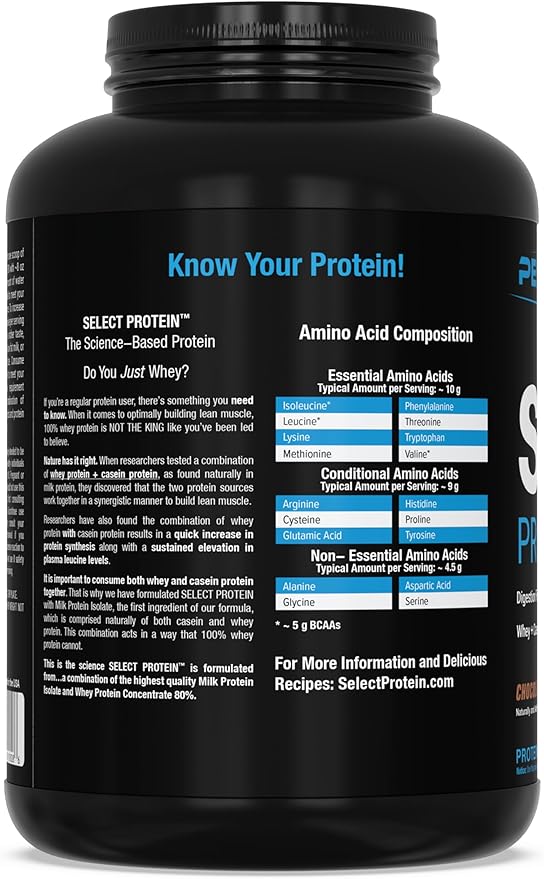 PEScience Select Protein Powder, Whey and Casein Blend, Lean Protein Powder for Men and Women, Low Calorie, Low Carb, Keto Friendly, Gluten Free, Chocolate Truffle - 55 Servings