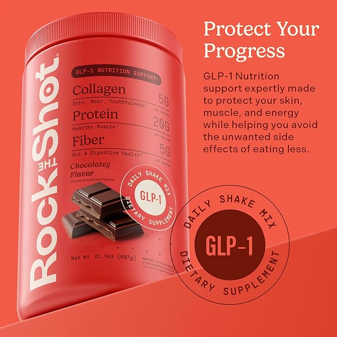 GLP-1 Nutritional Support Supplement, Chocolate 21.9oz – Protein & Vitamin Doctor-Designed Daily Shake for GLP1 Users with Fiber, Collagen & BCAAs, Helps Maintain Nutritional Balance