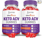 Justified Laboratories (2 Pack Ultra Quick Keto ACV Advanced Formula 1000MG Apple Cider Vinegar Formulated with Pomegranate Beet Juice Powder B12 Vegan Non GMO 120 Gummies