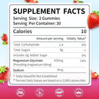 Magnesium Glycinate Gummies, High Absorption, Muscle & Nerve Support, Calm & Relaxation, Bone Health, Zero Sugar, Vegan, Gluten Free, 60 Count