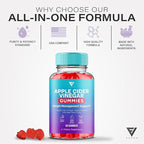 Apple Cider Vinegar Gummies Supplement – Daily Digestive Health & Gut Wellness Support for Women & Men – Vegan ACV Gummies with Apple Cider Vinegar – Non-GMO (2 Pack - 120 Gummies)