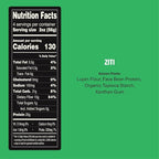 Kaizen Ziti Protein Pasta, 20g Protein, Low Carb (6g Net Carbs), Keto-Friendly, Gluten-Free, Plant-Based Lupini Noodles, High Fiber, 8 Ounce, Pack of 3