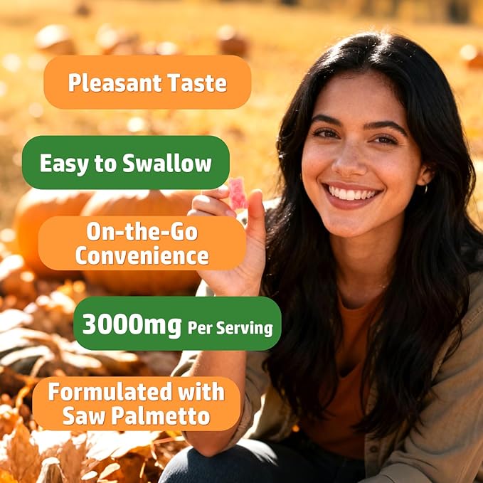 MEENCCD 2 Pack Pumpkin Seed Oil Gummies with Saw Palmetto, Pumpkin Seed Oil for Hair and Skin Health, Pumpkin Seed Extract for Women Men, Sugar-Free, Raspberry Flavor, 120 Count