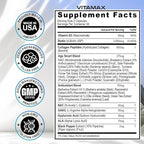 Vitamax Resveratrol NAD+ Berberine Hyaluronic Acid - Biotin Grape & Blueberry + NAC - Collagen Peptides - Hair, Nail, Skin & Joint Supplement - 21-in-1 Women and Men - Made in USA - 120 Count