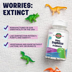 KAL DinoDophilus Probiotics for Kids - Chewable Kids Probiotic with 2 Billion CFU for Children's Gut Health and Digestion Support - Natural Black Cherry Flavor, 60 Chews