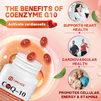 OMOGS CoQ10 400mg Softgels, Coenzyme Q10 High Absorption Supplements Support Heart Health, Cardiovascular Health, Immune System & Cellular Energy Production, Gluten Free, 60 Softgels