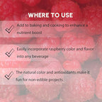 Raspberry Powder 8 oz, Pure Powder Used in Cooking and Beverages, Natural Food Coloring