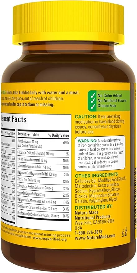 Nature Made Multi Complete Tablets 130 ea (Pack of 4)