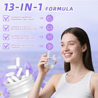 13-in-1 Myo Inositol & D-Chiro Inositol for Women,2460mg-40:1 Ratio Supplement Plus Alpha Lipoic Acid/Folate/Vitex/Magnesium,60 Vegan Capsules