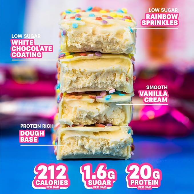 Grenade Carb Killa High Protein and Low Sugar Candy Bar, 12 x 60 g - Birthday Cake