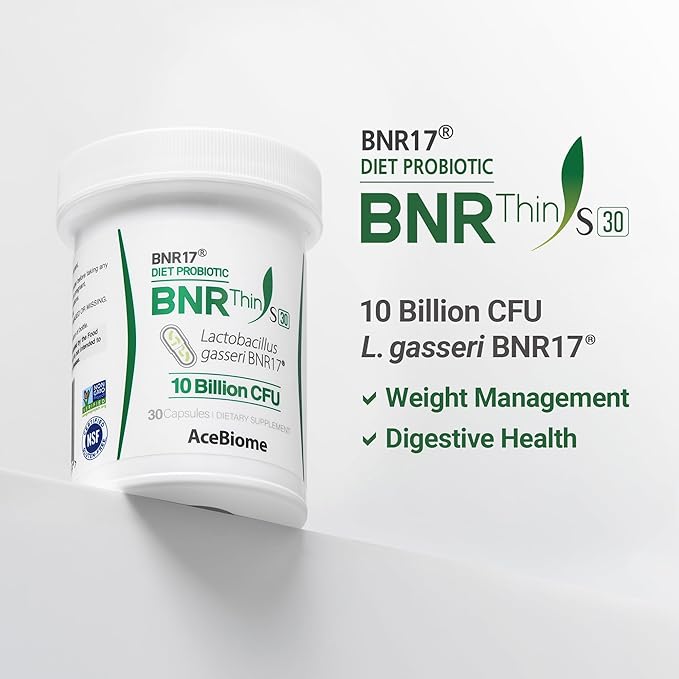 BNRThin S30, Lactobacillus Gasseri BNR17, 10 Billion CFU Guaranteed, 90 Capsules (90 Serving, 3 Packs of 30)