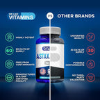We Like Vitamins Astaxanthin 10mg Softgel - Highly Potent Astaxanthin Supplements from Haematococcus Pluvialis - Improves Eye, Joint, Skin Health & Energy Levels - 60 Count, 2 Month Supply