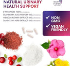 D-Mannose Supplement - 1,000mg D Mannose Per Serving with Cranberry, Hibiscus & Dandelion - Fast-Acting, Natural Urinary & Bladder Support for Women & Men – Flush & Cleanse Impurities – 120 Capsules