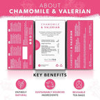 NutraTea Chamomile & Valerian Tea - Bedtime and Night Time Tea - 20 Individually Wrapped Bags (1 Pack)