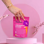 PMS Support Gummies for Women | Hormone Balance, Healthy Cycle | Relaxes Body, Reduces Cramps | Boosts Mood, Energy| Dong Quai, Peony Root, Licorice Root, Chamomile | Low Sugar Chews, 60 Gummies