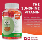 Zahler - Chapter One Vitamin D3 1000 IU Gummies for Kids & Adults (120 Count) - Certified Kosher, Made in USA