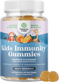 Kids Immunity Support Gummies - Delicious Vitamin C with Zinc and Echinacea Immune Booster Gummies for Kids - Vegan Gluten Free and Gelatin Free Chewable Gummy Vitamin Supplement for Children