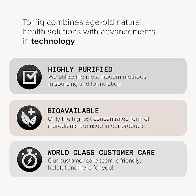 Toniiq 1500mg Ultra High Purity Ca AKG Supplement - 99%+ Highly Purified and Bioavailable Calcium Alpha-Ketoglutarate - Calcium AKG Longevity Supplement - 120 Ca-AKG Vegetarian Capsules