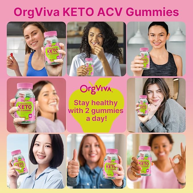 Keto Acv Gummies for Advanced Weight Loss: Apple Cider Vinegar Gummies with Vitamins to Support Digestion, Metabolism, & Immune Health - Sugar Free 80 ct