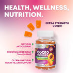 CoQ10 Gummies for Adults - Coenzyme Q10 100mg Per Serving - 3X Strength, High Absorption Antioxidant Supplement for Heart Health Support & Energy Production - Co Q10 (Coq 10) Supplements - 60 Gummies