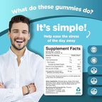Phytoral Calming Ashwagandha Gummies for Men and Women - Root Extract with Zinc and Vitamin D - Tasty Adaptogen Stress Gummies for Adults for Energy & Mood Support - 90 Count