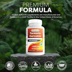 Best Naturals Turmeric Curcumin 1500mg/Serving with Bioperine - 180 Veggie Capsules