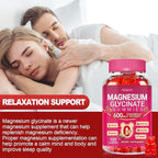 Magnesium Glycinate Gummies 600mg for Women and Men, High Absorption Magnesium Glycinate with Vitamin D, B6, and CoQ10 for Calm Support & Sleep, Sugar Free, Vegan, 120 Count