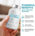 Cortisol Supplements for Women and Men, 120 Count Cortisol Reducer with Ashwagandha, Support Hormone Balance, Stress & Sleep