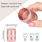 Metal Pill Box Pill Case 2 Times a Day - Daily Pill Container Portable Travel Medicine Holder for Pocket Purse Medicine Organizer for Vitamin/Fish Oil/Supplements