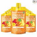 Designer Wellness Energy Smoothie, Real Fruit, 100mg Natural Caffeine, 5g Protein, Low Carb, Zero Added Sugar, Gluten-Free, Fruit Punch, 12 Count