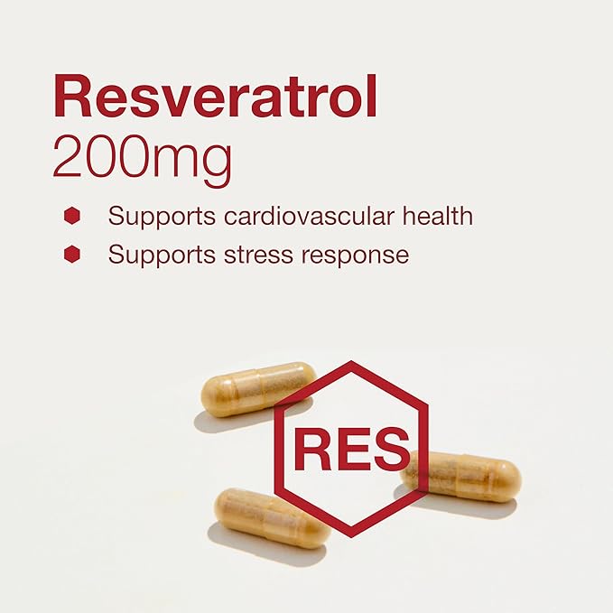 PROTOCOL FOR LIFE BALANCE Resveratrol 200 mg - Trans-Resveratrol - with Japanese Knotweed & Grape Seed Extract - Vegan & Non-GMO - 60 Veg Capsules