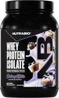 NutraBio 100% Whey Protein Isolate Protein Powder, 25g Protein with Complete Amino Acid Profile, Non-GMO, Soy & Gluten Free, Low Carb, Low Calorie Whey Protein Powder, Blueberry Muffin, 2 Lbs