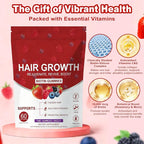 Lumin Hair Growth Gummies – Daily Hair Nourishment with Biotin, Collagen & Botanical Extracts – Supports Thicker, Stronger & Healthier-Looking Hair – Mixed Berry Flavor, 60 Gummies