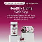 Snap Supplements Nitric Oxide Gummies - Beet Root Extract 300mg, Sugar Free Beetroot Supplement with Pomegranate Powder for Circulation & Natural Energy, 60 Vegan Gummies (3-Pack), Cherry Flavor
